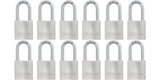 ABUS Silver 72/40HB40 Lockout Tagout Padlock w/ 1.5 Shackle, 12 Pack, Keyed Alike, 12 Padlocks with 24 Keys