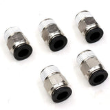 CEKER 5/32 Od x 1/4 NPT Male Thread Air Lines Quick Connect Push to Connect Fittings - 10 Packs