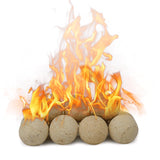 15Pc Round Fire Stones,Ceramic Fire Balls Set For Indoor And Outdoor Fire Pits Fire Bowl Or Fireplaces Accessory (Refractory Bal