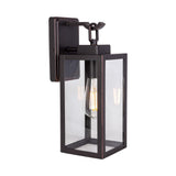 LIT-PaTH Outdoor Wall Lantern, Wall Sconce as Porch Lighting Fixture, E26 Medium Base Max 60W, Anti-Rust Metal with Glass Shade,