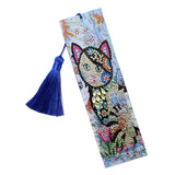 Ecomistiq Special Shaped Diamond Painting Kit Leather Bookmark Diy Cat | Stitch Kits Hand Embroidery & Needlecrafts Yarn