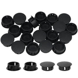 Tugermoola 20PCS Plastic Hole Plugs Black Plastic Plugs for Round Holes Filler Door Screw Hole Plugs 7/8