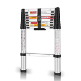 Yvan Telescoping Ladder,8.5 FT Aluminum Telescopic Extension Ladder,Soft Close Design Multi-Purpose Extendable Ladder for Househ