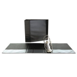 Universal UNV20998 11 in. x 8.5 in. 5 in. Capacity 3 Rings SlantRing View Binder Black