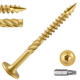 BNUOK Lag Screws #14 x 3 Inch, (5lb, 208pcs) Heavy Duty Construction Structural Exterior Wood Timber Screws, Torx Drive Washer H