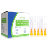 25G Needle 1 Inch Luer Lock 25 Gauge Needles Dispensing Accessories, Box of 100
