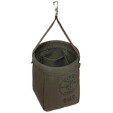 Klein Tools 5143 Canvas TaperedBottom Bag with Two Interior Pockets and a Snap Clip, Made of No. 10 Canvas