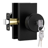 Newlaking Keyed Alike Exterior Door Knob with Lock and Key - Reversible Heavy Duty Zinc Alloy Door Knobs for Entrance, Bathroom,