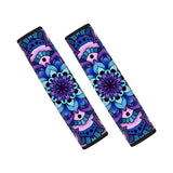 Coldinair Boho Mandala Car Seat Belt Pads Seatbelt Covers,Soft Comfort Shoulder Seatbelt Pads Cover Seat Belt Cushion Black Deco