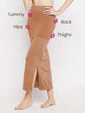 Clovia Womens Petticoat Style Saree Shapewear With Side Slit (Sw0023A24_Brown_Xl)