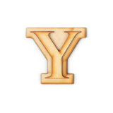 2 Pack Official Greek Wooden Letters for Crafts, Upsilon - 2 Classic Font Double Layer Wooden Greek Letters - Precision Cut Natu