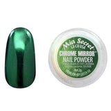 Mia Secret Chrome Mirror Nail Powder - The Original Holographic Green Manicure Nail Art Decoration For Mirror Effect Nails