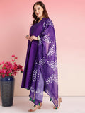 Gosriki Women'S Rayon Blend Solid Anarkali Kurta With Pant & Dupatta (Bhagvath Begani-Vks03-Gs_Xxl_Begani_Xx-Large),BEGANI,2,B0DRNNSXCC
