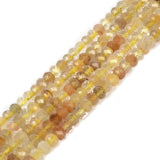 6mm Multi-Color Rutilated Quartz Faceted Rondelle Loose Beads Jewelry Making DIY Bead 16 Inch