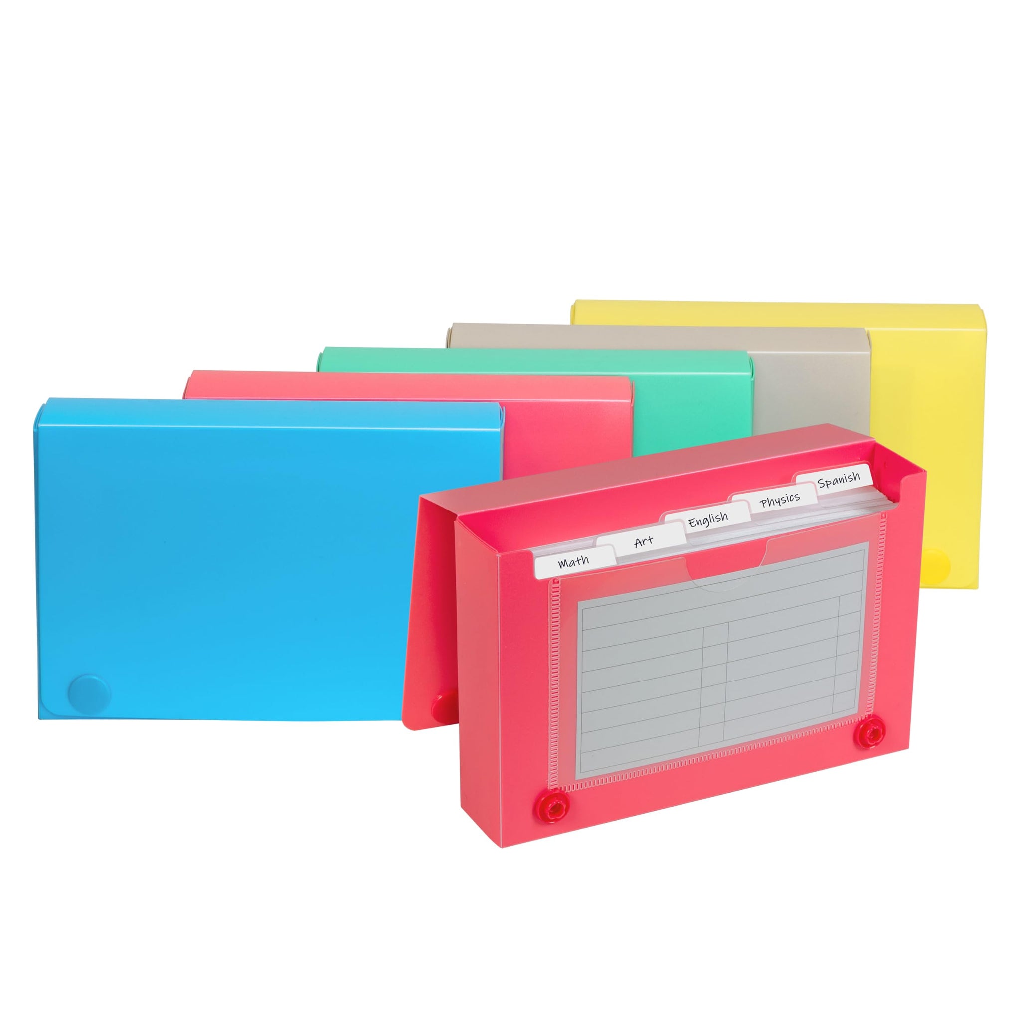 C-Line Index Card Case For 3 X 5 Inch Index Cards, Assorted Colors, Set Of 24 Cases (58335-24)