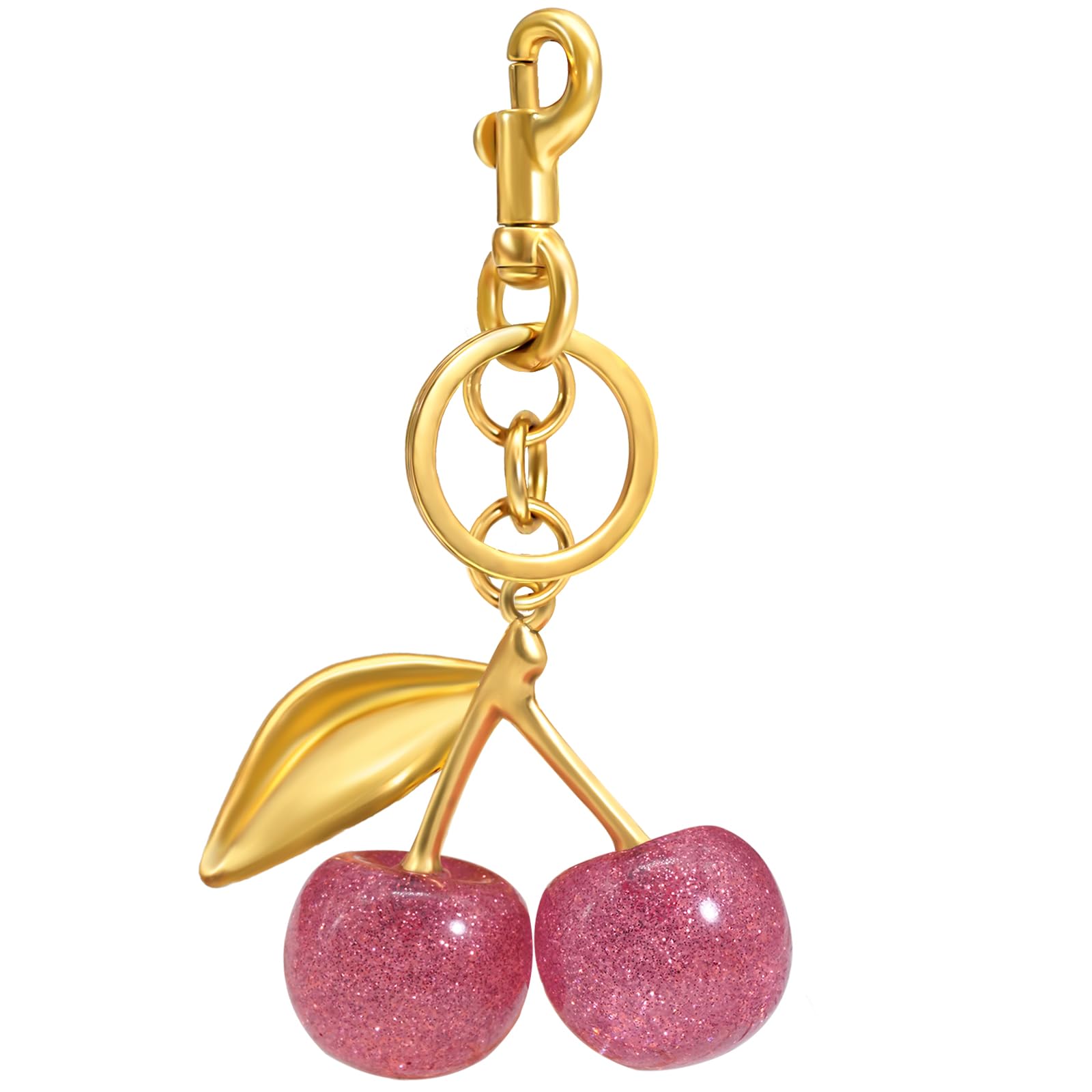 nylry Cherry Keychain Cherry Bag Charm Purse Charms for Handbags Cute Keychain Cherry Accessories Gifts for Women Aesthetic Y2K 