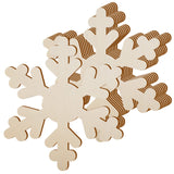8 Pcs Large Wooden Christmas Snowflake Cutouts 12 Inch Unfinished Wood Snowflake Shape Ornaments Blank Christmas Wood Cutouts Sl