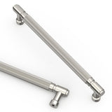 Asidrama 10 Pack 10 Inch(254mm) Brushed Satin Nickel Cabinet Pulls Knurled Kitchen Cabinet Handles, Cabinet Pulls Kitchen Cabine
