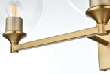 Living District Foster 3-Light Iron & Glass Bath Sconce In Chrome/Clear