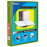 BAZIC 1/2 Lime Green 3Ring View Binder w/ 2Pockets
