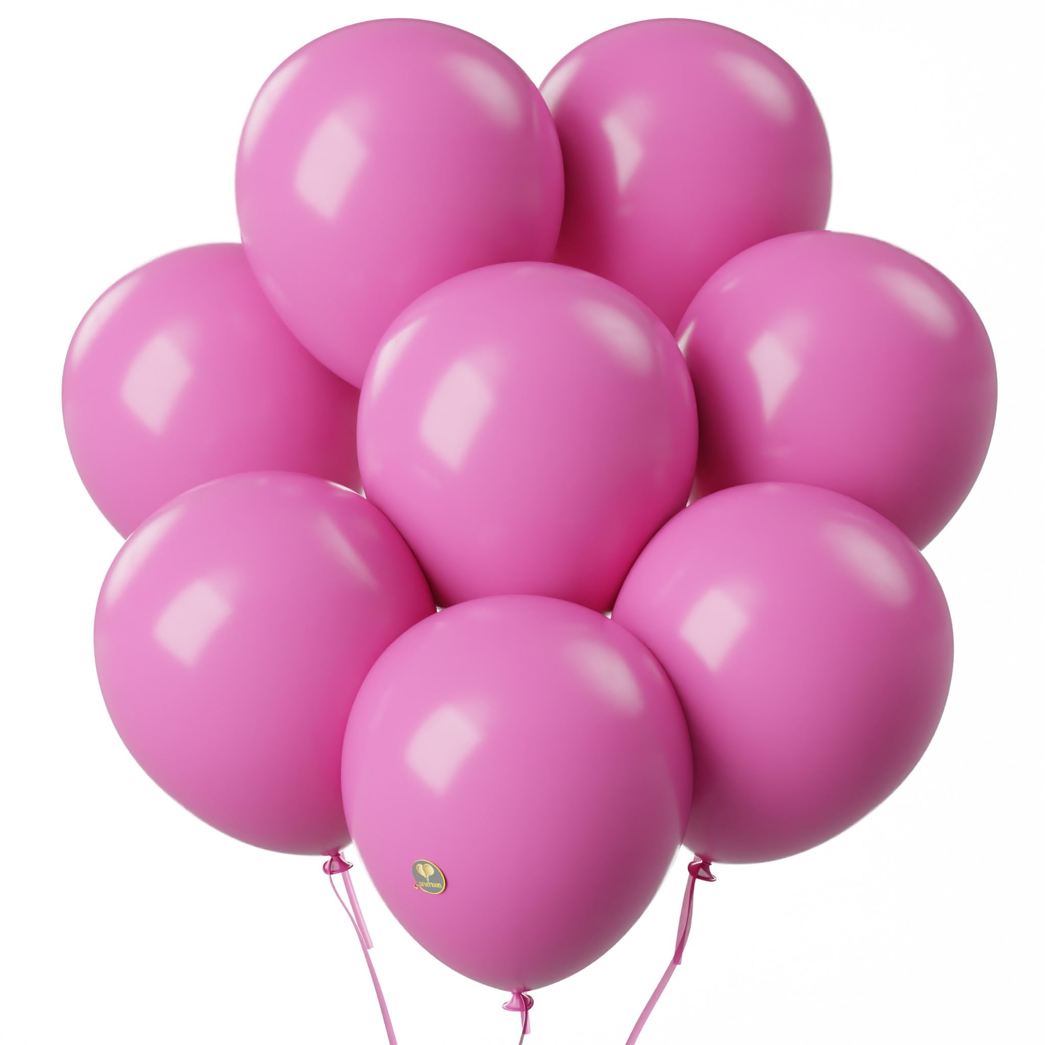 AFTERLOON Biodegradable Balloons 24 pcs Hot Pink 12 Inch, Matte Color Thickened Extra Strong Latex Helium Float, Colorful Bulk C