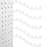 Yaocom 20 Pcs Peg Board Waterfall Hook Shelving Hooks Metal 7 Station Pegboard Display Wall Hangers Face Out Fit 1/4 for Garage 