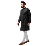 Sojanya (Since 1958 Men'S Black Cotton Blend Only Long Kurta Size: M
