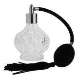 Topxome 80ml Clear Crystal Vintage Style Perfume Bottle Silver Long Spray Tassels Atomizer Pump Refillable Glass Bottles Makeup 