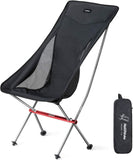 Naturehike Folding Camping Chair, Lightweight High Back Portable Compact Chair, Large Heavy Duty 330lbs for Adults, Hiking Camp 