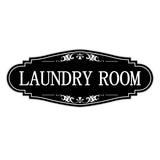 Laundry Room Door Sign for Business and Home,Self-adhesive Waterproof Cute Laundry Room Door Sticker Decals for House, Apartment