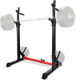 Yes4All Adjustable Barbell Rack, Multi-Function Squat Rack, Weight Lifting Home Gym, Dip Bar Station, Bench Press Rack Stand, We