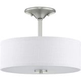 Progress Lighting Inspire Collection 13 Two-Light Semi-Flush, 10.13x13.00x13.00, Nickel