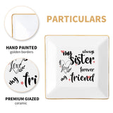 Sisters Gifts from Sister in Law Happy Birthday Gift for Women Funny Big Brother Little Ceramic Small Jewelry Dish Unique Trinke
