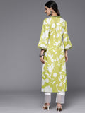 Rytras Women'S Embroidered Printed Straight Kurta(Ryt514,Green,3Xl)