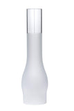 B&P Lamp 3 Inch by 12 Inch Glass Lamp Chimney with 3/4 Frosted Design for Vintage and Antique Style Lamps