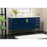 Elegant Decor Indoor Modern Under Sink Bathroom Fixtures Storage Organizer Cabinet 24 Inch Single Bathroom Vanity - Green With B
