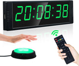 YZ Gym Clock for Home Gym with Start/Stop Button, Interval Timer for Workout, Stopwatch/Countdown Timer with Remote, 12/24H Digi
