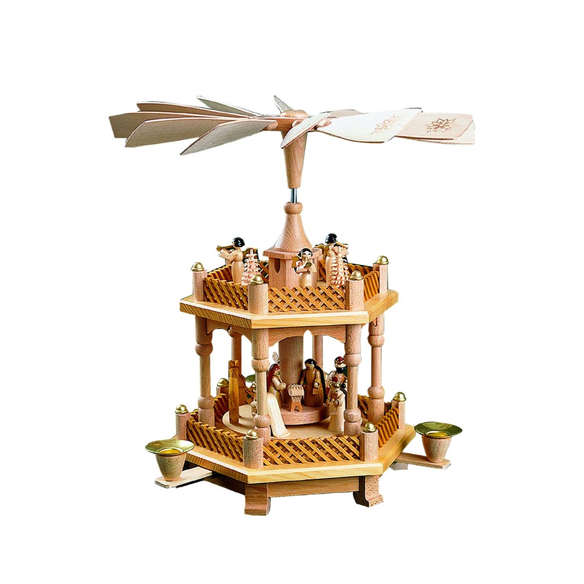 Alexander Taron 1671 Richard Glaesser Pyramid-Nativity Scene-13 H W X 12.5' D, Brown