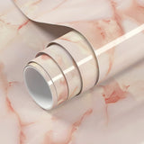 VOLEAAR Light Pink Marble Contact Paper 23.7 x 393.7 Inches Peel and Stick Wallpaper Vinyl Waterproof Self Adhesive Marble Look 