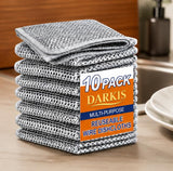 DARKIS Non Scratch Wire Dish Cloth (Pack of 10), Wire Dishwashing Cloth is Perfect for Utensil cleaning, Multipurpose Wet and Dr