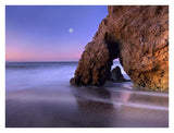 Sea Arch And Full Moon Over El Matador State Beach, Malibu, California-Paper Art-34,,X26,,