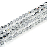 2000pcs Czech Faceted Bicone Crystal 4mm (0.16 Inch) Small Glass Beads Spacer Bulk Silver Shade