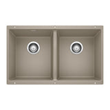 Blanco Precis 16 Equal Double Bowl - Truffle