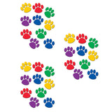Teacher Created Resources Colorful Paw Print Accents, 30 Per Pack, 3 Packs