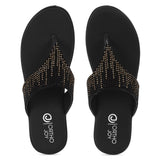 Ortho Joy Doctor Fancy Slipper For Women || Orthopedic Women'S Slipper,Black,4,B0C9H9JH39