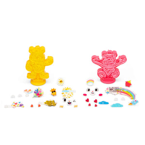 Rainbow Loom: Care Bears Loomies - Cheer Bear & Funshine Bear, Rubber Band DIY Character Kit, Exclusive Cheer Bear Loom, Craft A