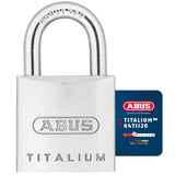 Abus 64Ti/20 20mm Titalium Padlock Keyed Alike KA6205,Multi