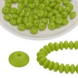 HARFINGTON 100Pcs Silicone Beads 12mm Lentil Rubber Focal Beads Bulk for Pens Keychain Bracelet Necklace DIY Crafts Making, Cela