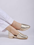 Shoetopia Textured Golden Serena Ballerinas For Women & Girls-Eu37,Gold,4,B0D76XDBJS
