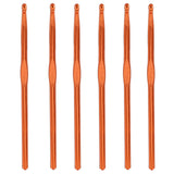 Cionyce 6 Pack Aluminum Crochet Hook 5.5Mm Us Size I (Size 9) Crochet Needle For Diy Craft Yarn Knitting Needles